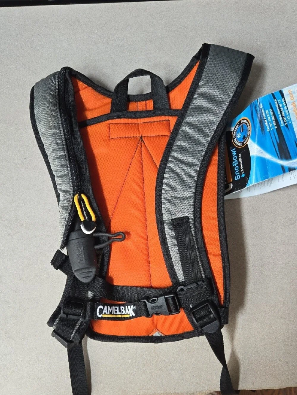 CamelBak SnoBowl Insulated Hydration Pack in Gray and Orange New